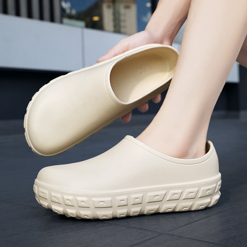 Black Chef Shoes Men'S Kitchen Non-Slip Waterproof Soft-Soled Work Shoes Long Stand Not Tired Feet Labor Protection Shoes - Image 4