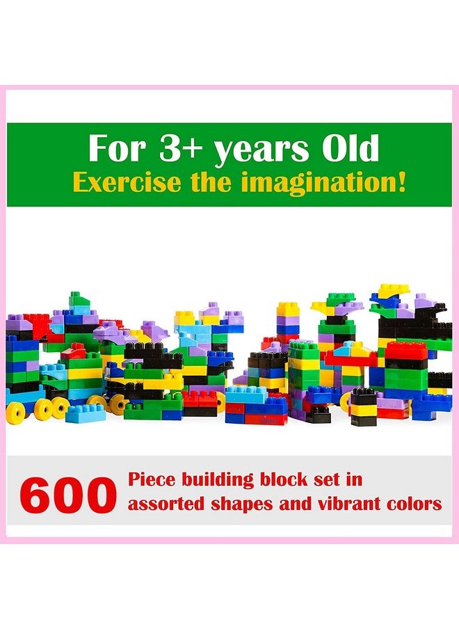 Dimple Large Building Blocks For Toddlers/Kids (600 Piece) Stackable, Multi-Colored, Interlocking Toys Safe, Non-Toxic Plastic Bright Colors, Waterproof Boys, Girls Age 3 For Kids  - Image 2