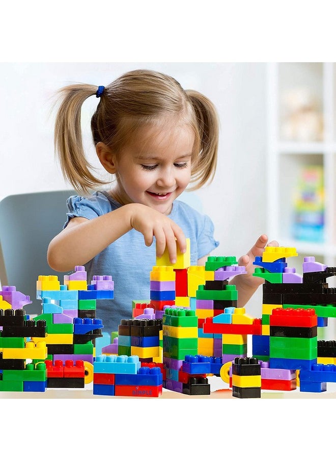 Dimple Large Building Blocks For Toddlers/Kids (600 Piece) Stackable, Multi-Colored, Interlocking Toys Safe, Non-Toxic Plastic Bright Colors, Waterproof Boys, Girls Age 3 For Kids  - Image 4