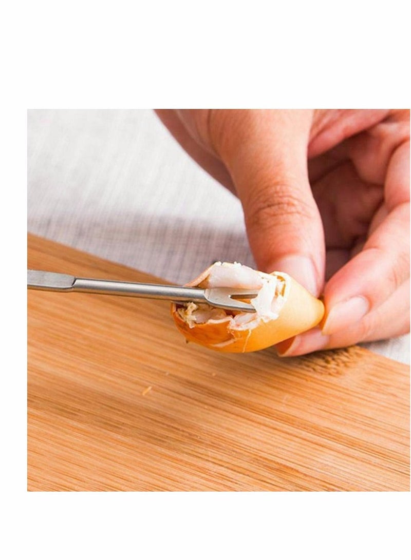Y&D Stainless Steel Seafood Tool Kit Seafood, Nuts, Shellfish, Lobster and Crab Cracker Set Crustacean with Storage Box, 2 Pcs Crackers 4 Forks - Image 2