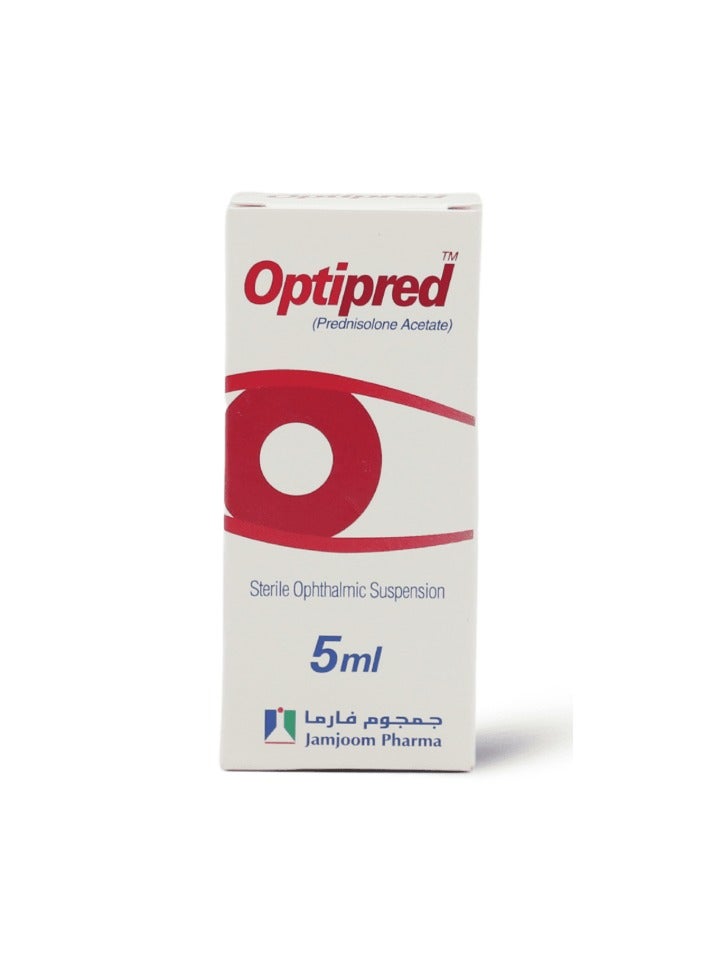 JAMJOOM PHARMA Optipred, Prednisolone, Anti-Inflammatory, Eye Drops - 5 Ml