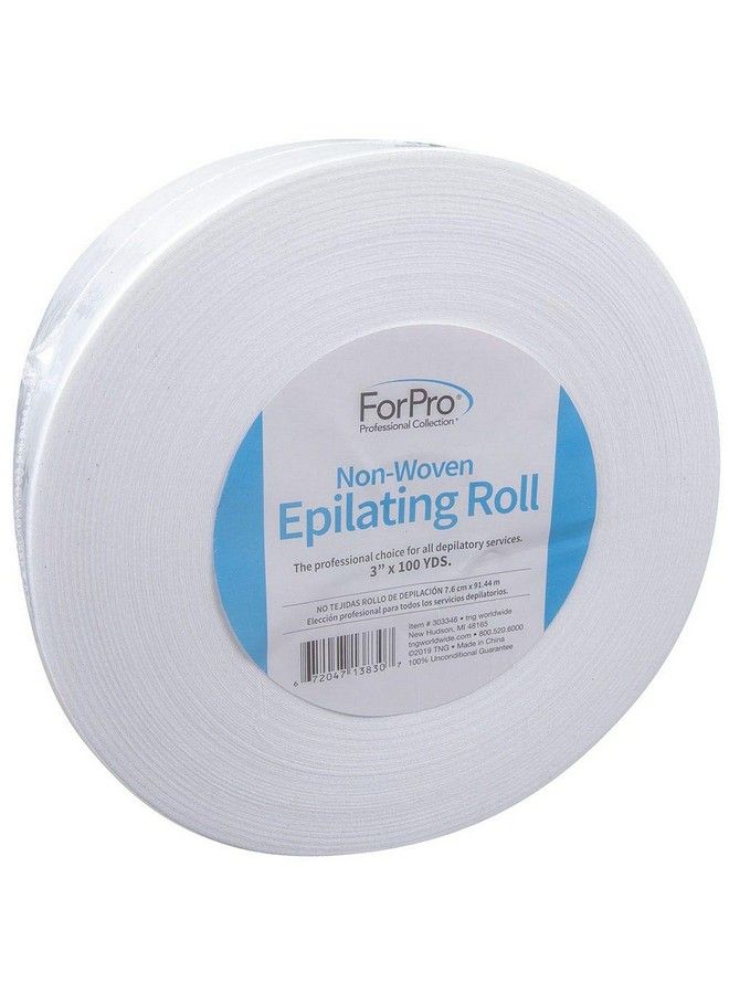 ForPro Professional Collection Forpro Nonwoven Epilating Roll For Body And Facial Hair Removal Tearresistant Lintfree 3” X 100 Yards White - Image 2