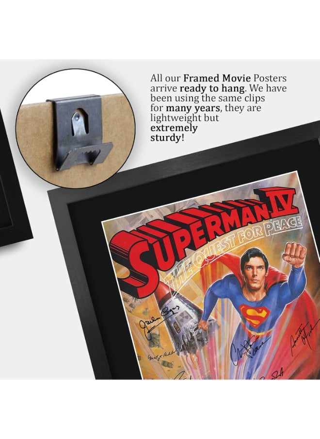 HWC Trading HWC Trading Superman 4 Christopher Reeve 16 x 12 inch Framed Gifts Printed Poster Signed Autograph Picture for Movie Memorabilia Fans - 16" x 12" Framed  - Image 5