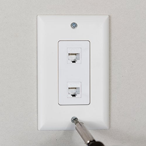 On-Q Legrand - OnQ 2 Port Decorator Outlet Strap, Wall Outlet Cover, Keystone Wall Plate, Outlet Cover for Keystone Wall Plate 2 Port, White, WP3412WH, 10 Pack - Image 4