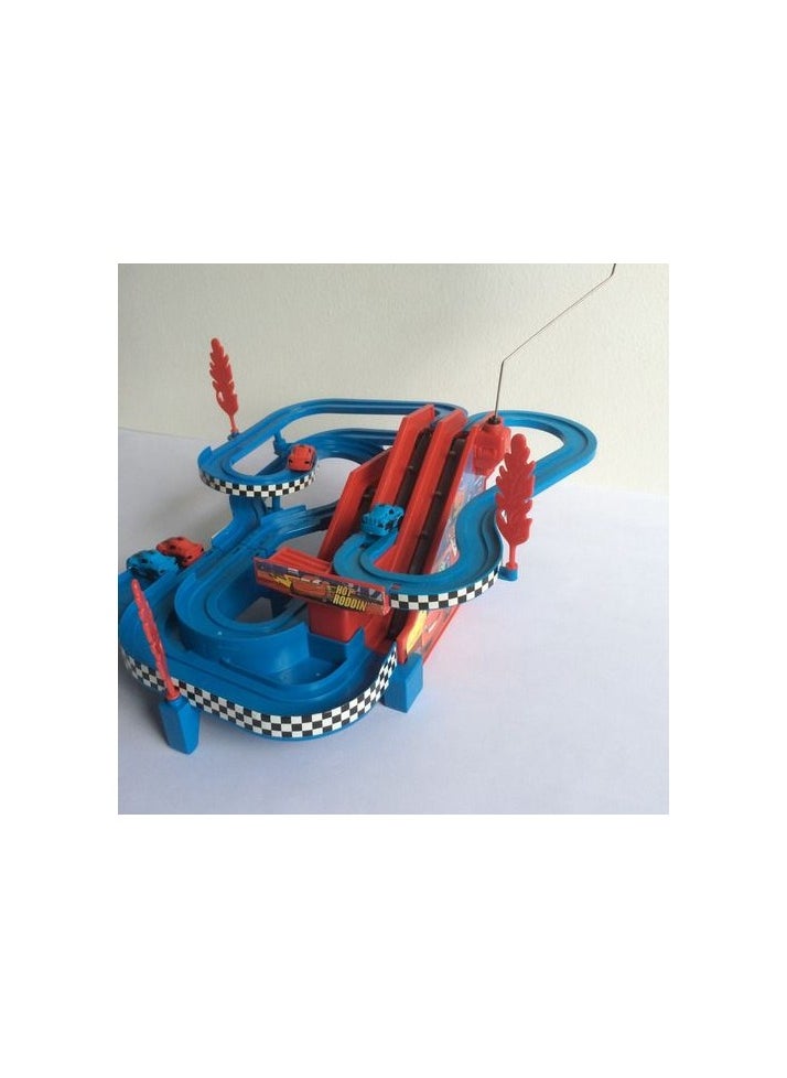 Racing car track with 4 running cars + flying car  - Image 4