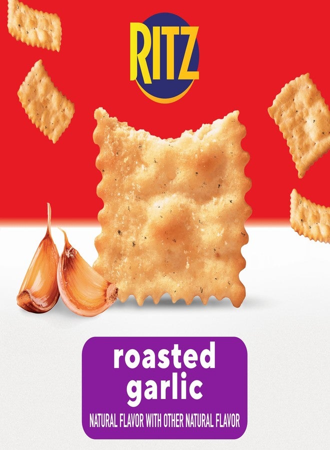 RITZ Toasted Chips Roasted Garlic Crackers, Party Snacks, 8.1 oz - Image 2