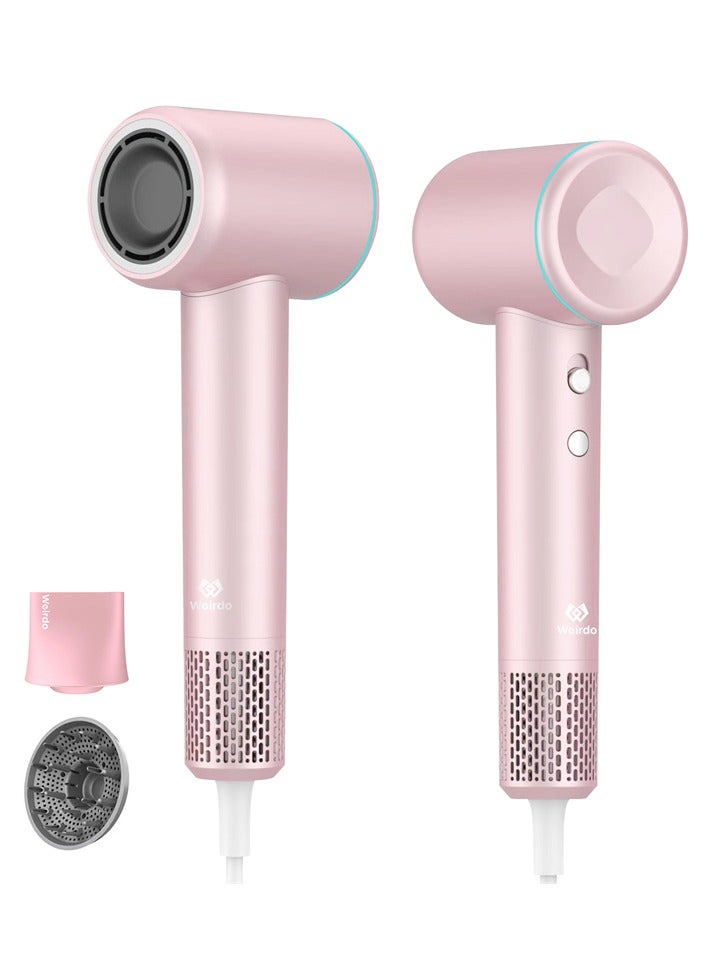 Weirdo Weirdo Hair Dryer - Fast Hair Drying in 1 Minutes - 110,000 RPM High-Speed Motor - Tri-Color LED Ring, Clear Temperature Indication - Powerful Air Flow 22m/s - 8 Wind Modes - Portable Hair Dryer  - Image 1