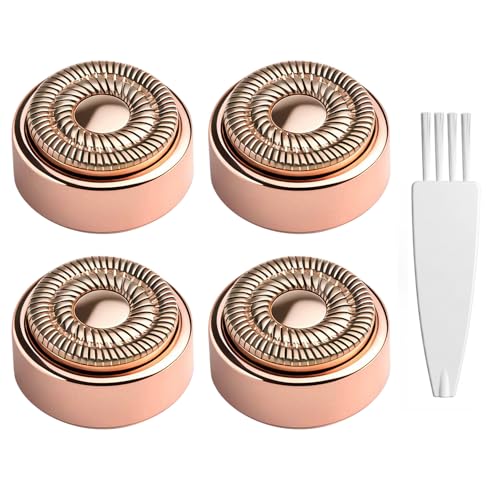 AIJALY Gen 2 Replacement Heads Compatible with Flawless Facial Hair Remover, Replacement Blades，Rose Gold (4 Pcs) - Image 1