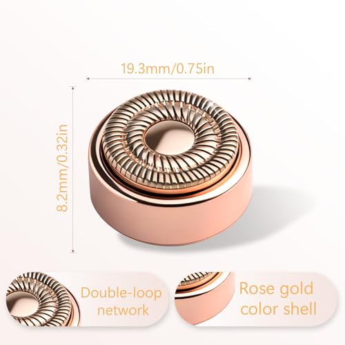 AIJALY Gen 2 Replacement Heads Compatible with Flawless Facial Hair Remover, Replacement Blades，Rose Gold (4 Pcs) - Image 4