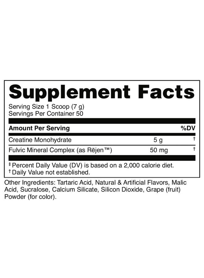 Bucked Up Grape Apple Creatine for Women and Men - Easy to Mix Vegetarian - Flavored Creatine Monohydrate Powder - Made in USA - 5G Per Serving - 50 Servings - 250 Grams Per Container - Image 2