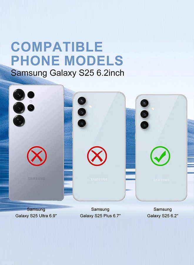 Tersely Liquid Silicone Case for Samsung Galaxy S25, Suitable for Wireless Charger Shockproof & Scratch Soft Case Cover with Liquid Silicone Rubber Skin, Black - Image 2