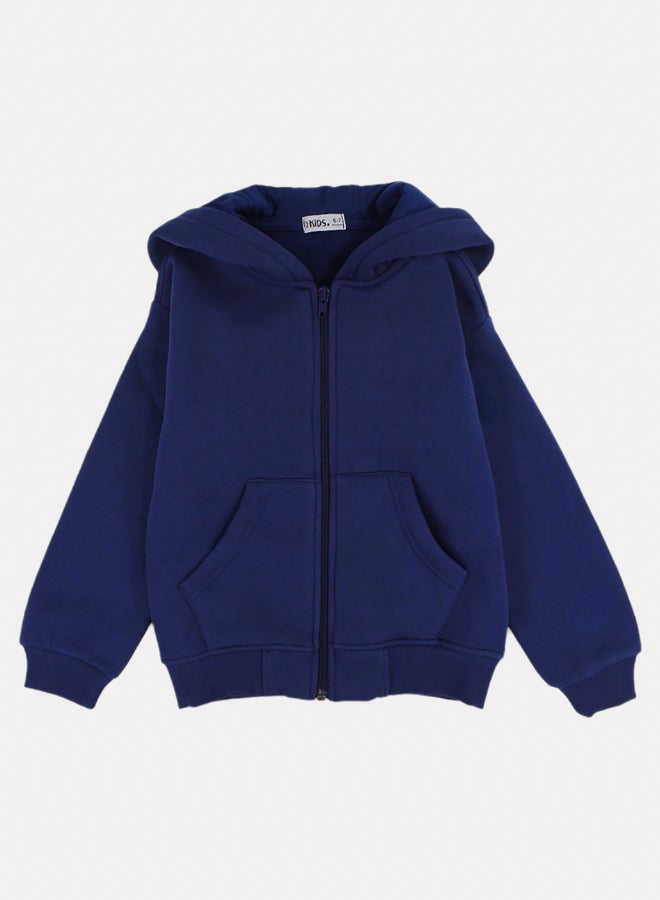 اوركيدز هودي بسوستة وأكمام طويلة للأطفال – كحلي - Image 1