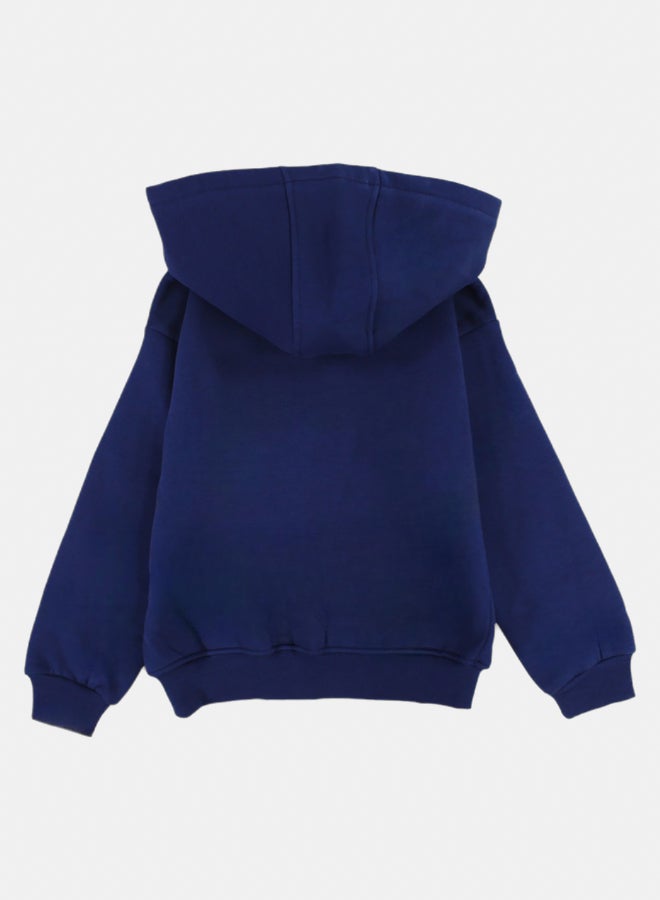 اوركيدز هودي بسوستة وأكمام طويلة للأطفال – كحلي - Image 2