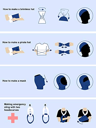 Satinior 12 Pieces Balaclava Face Mask Headbands Colorful Headwear Scarf UV Protection Neck Gaiter with Reflective Tape for Women Men Outdoor Sports - Image 4