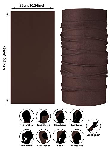 Satinior 12 Pieces Balaclava Face Mask Headbands Colorful Headwear Scarf UV Protection Neck Gaiter with Reflective Tape for Women Men Outdoor Sports - Image 2