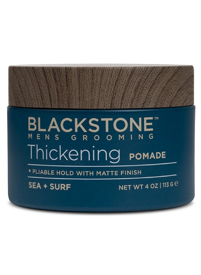 BLACKSTONE Men'S Grooming Hair Thickening Pomade - Pliable Hold With Matte Finish | Paraben & Cruelty-Free | Made In Usa, Sea + Surf Scent (4 Oz)  - Image 1