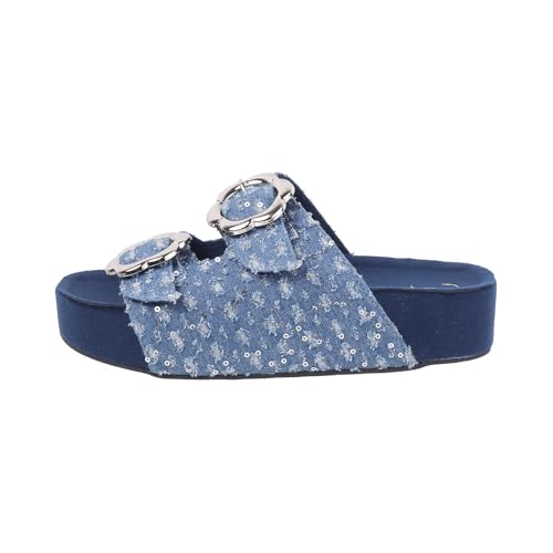 Catwalk Women Stylised Open Back Platforms | For Women & Girls (BLUE,6 UK) - Image 4