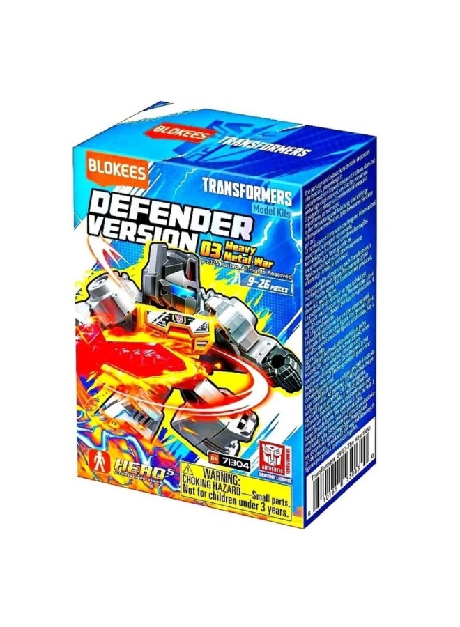 Blokees Transformers Defender Version 03 Hero Heavy Metal War Model Kit – 1 Random Mystery Robot Blind Box Figure – Buildable Collectible Toy for Kids Age 3+ - Image 1