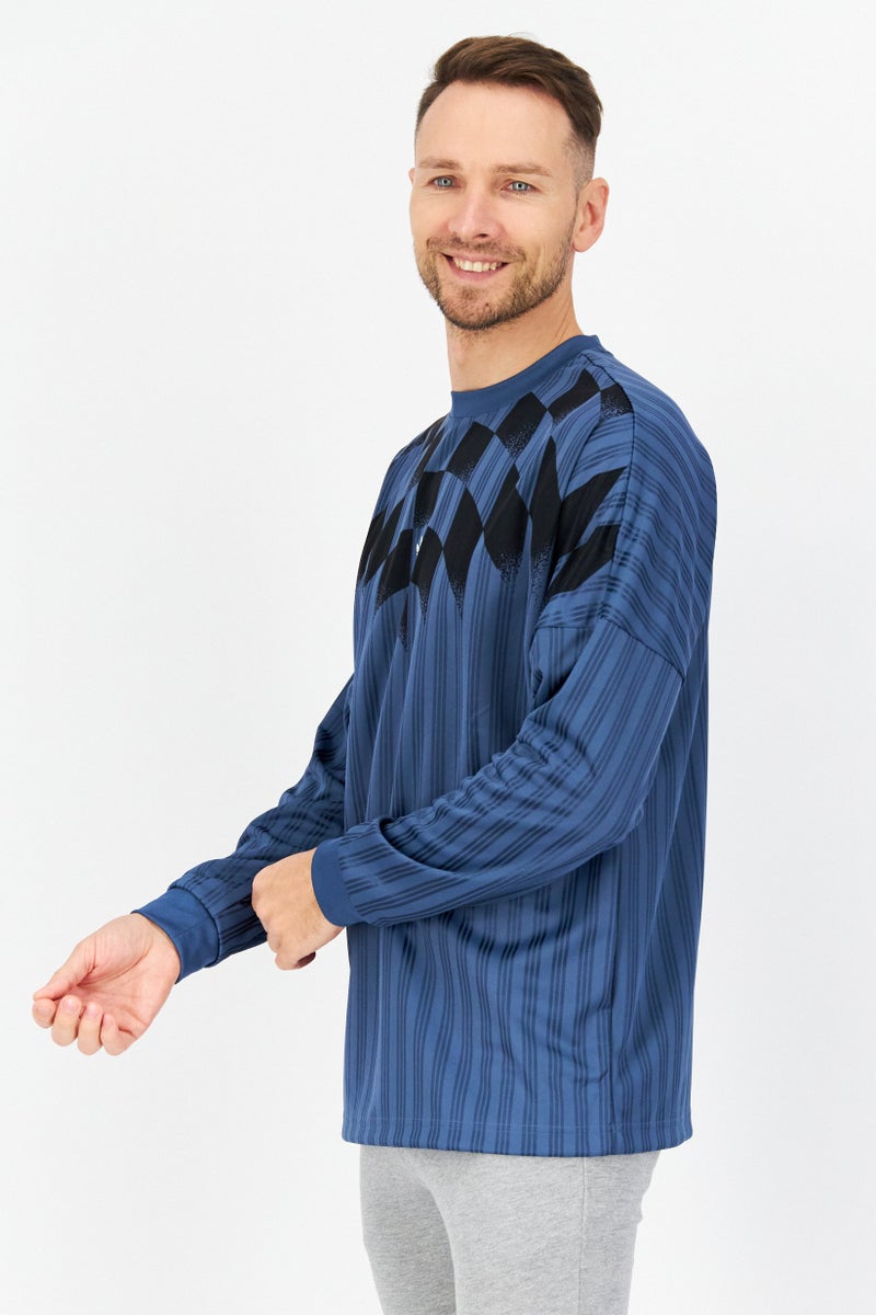 adidas Originals Men Sportswear Fit Long Sleeves Training Jersey, Blue - Image 2