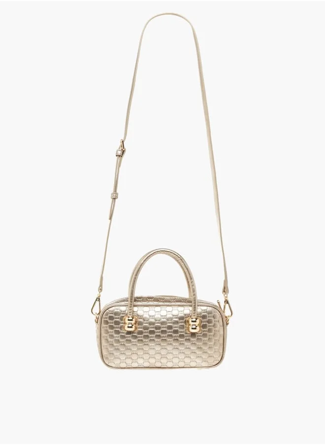 ميسي Womens Missy Monogram Embossed Tote Bag With Zip Closure Ramadan Collection