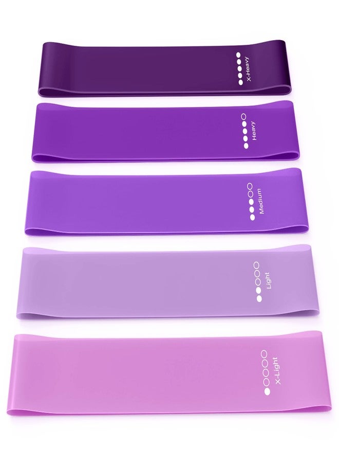Meliya Resistance Bands Set for Home Fitness, Stretching, Strength Training, Physical Therapy, Elastic Workout Exercise Bands, Pilates Yoga Physical Therapy, Leg Glute Arm Exercise Kit (Purple) - Image 1