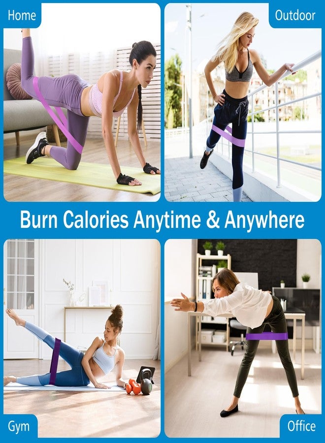 Meliya Resistance Bands Set for Home Fitness, Stretching, Strength Training, Physical Therapy, Elastic Workout Exercise Bands, Pilates Yoga Physical Therapy, Leg Glute Arm Exercise Kit (Purple) - Image 5