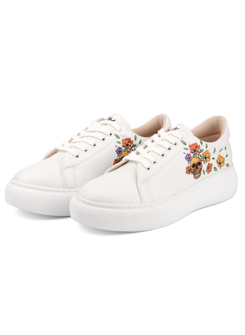 مومكا سنيكرز جمجمة وأزهار - Image 4
