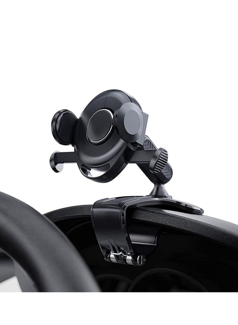 KASTWAVE Car Phone Mount, Universal Phone Holder with Clip, Dashboard Cell Phone Stand Compatible with iPhone 12 pro max, LG, Samsung  - Image 1