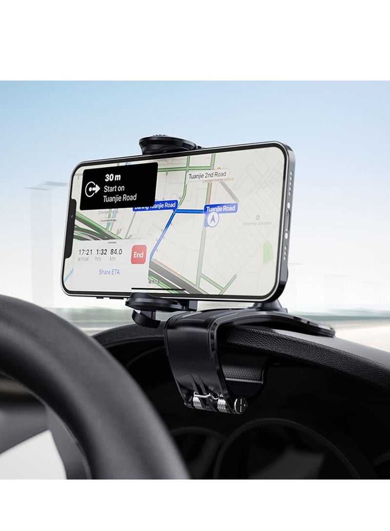 KASTWAVE Car Phone Mount, Universal Phone Holder with Clip, Dashboard Cell Phone Stand Compatible with iPhone 12 pro max, LG, Samsung  - Image 2