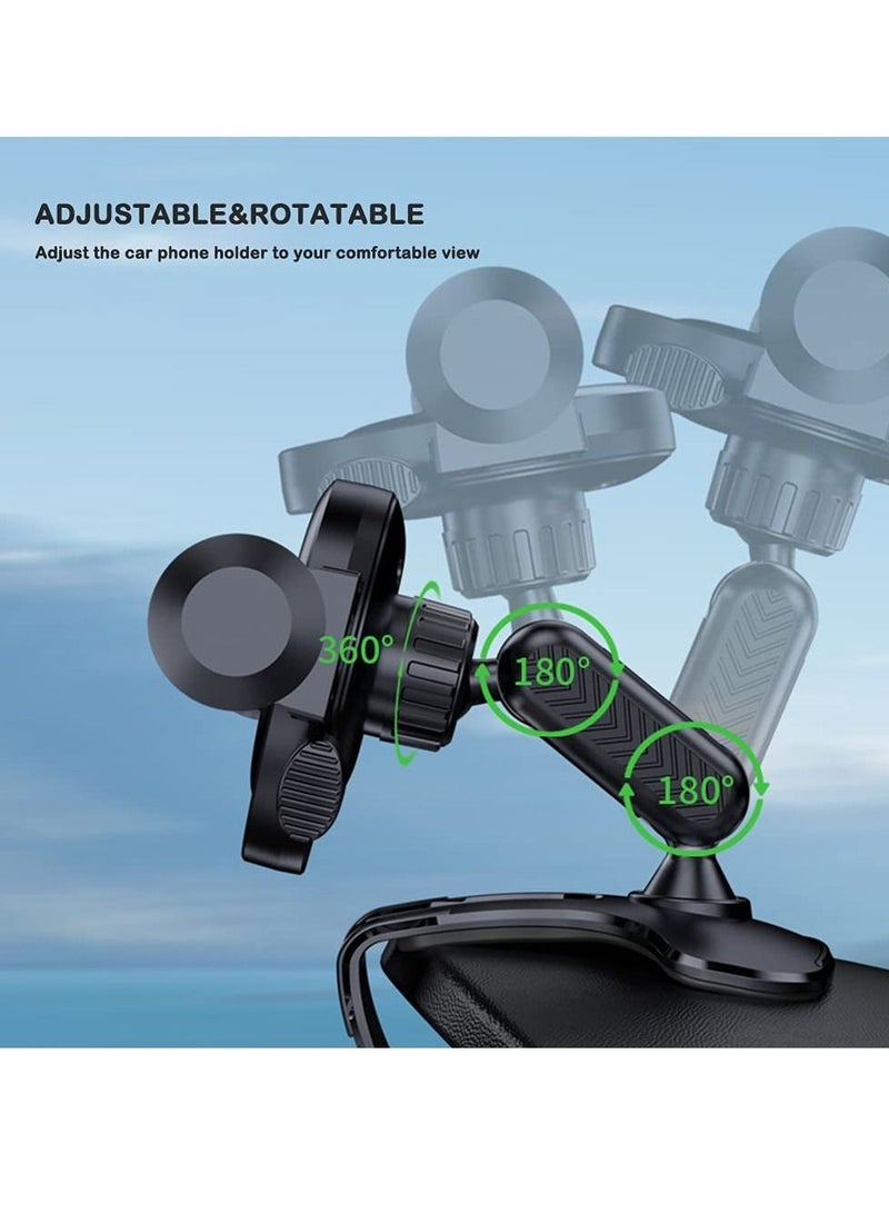 KASTWAVE Car Phone Mount, Universal Phone Holder with Clip, Dashboard Cell Phone Stand Compatible with iPhone 12 pro max, LG, Samsung  - Image 4