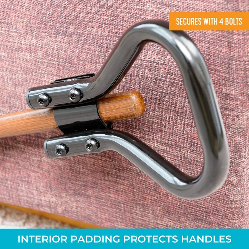 Stander Recliner Lever Extender, Oversized Grip Handle Adapter for Adults, Seniors, and Elderly, Extension Handle with Large Ergonomic Curve Grab Bar, Compatible with Wooden Recliner Handles - Black - Image 5