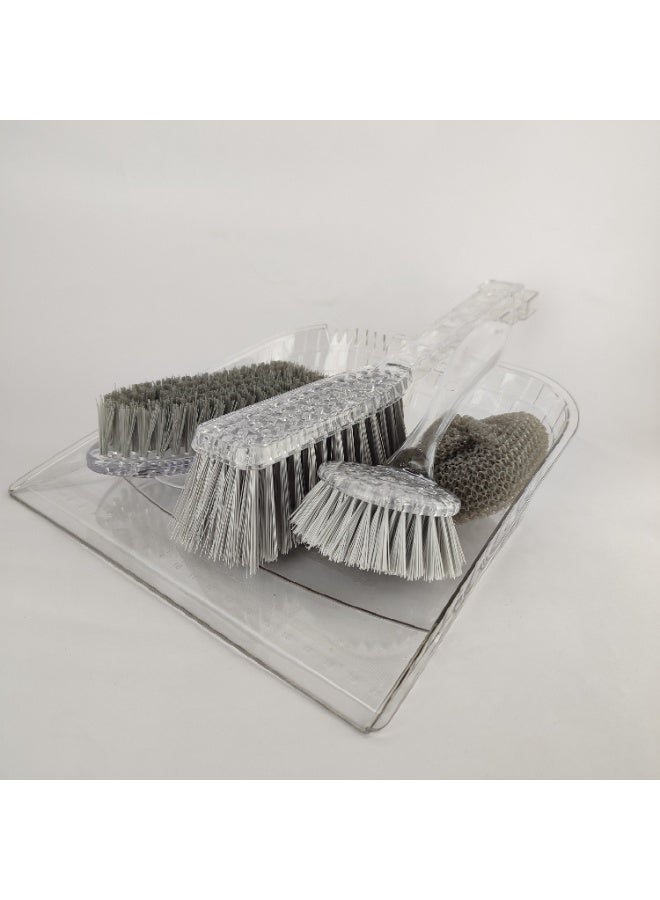 طقم جاروف تنظيف 5 قطع خامة عالية الجودة – متين وسهل الاستخدام لأعمال التنظيف اليومية - Image 1