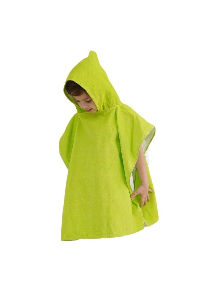 Bambimici - Bambimici Plain Neon Green Baby Bath Towel with Hood - Image 1