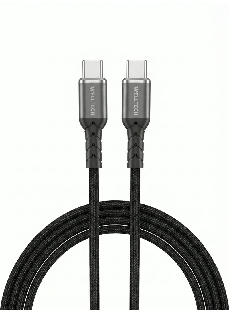 ويلتك شاحن جداري نحاسي سريع الشحن بقوة 65 واط، مزود بـ 6 منافذ USB-C PD وكابل USB-C مضفر إلى USB-C وكابل Lightning، متوافق مع أجهزة iPhone و iPad و Android و MacBook والكمبيوتر المحمول - Image 3