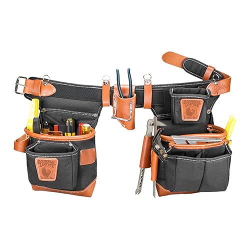 Occidental Leather Adjust-to-Fit FatLip Tool Bag Set - Black, Left Hand - 24 Pockets & Tool Holders - Made in USA - Image 1