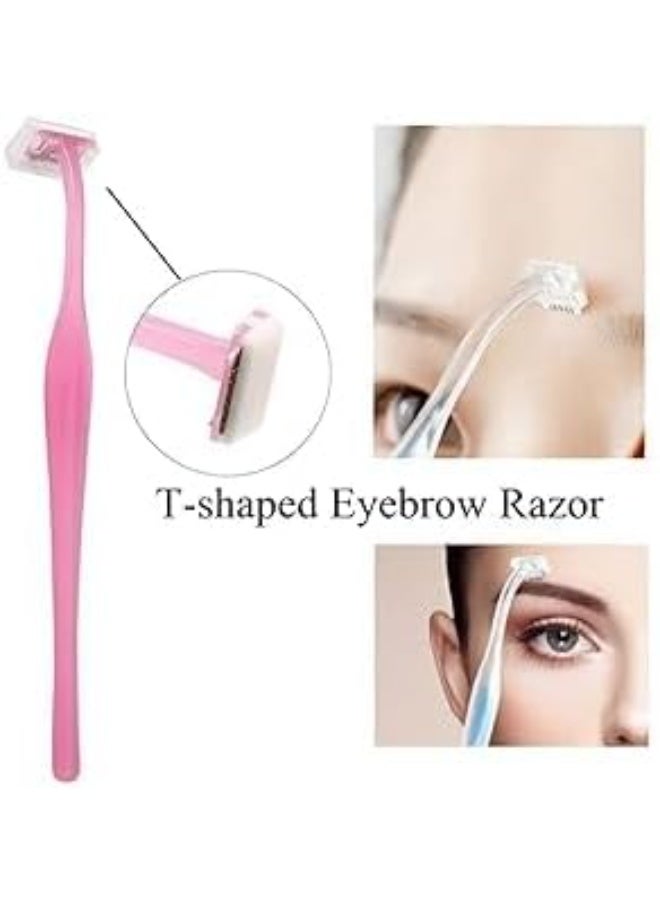 Eyebrow Razor for Women T-Shape - Stainless Steel Blade with Protective Cover, Portable Mini Design, Easy to Use for Precise and Safe Eyebrow Shaping (2 Pack) - Image 4