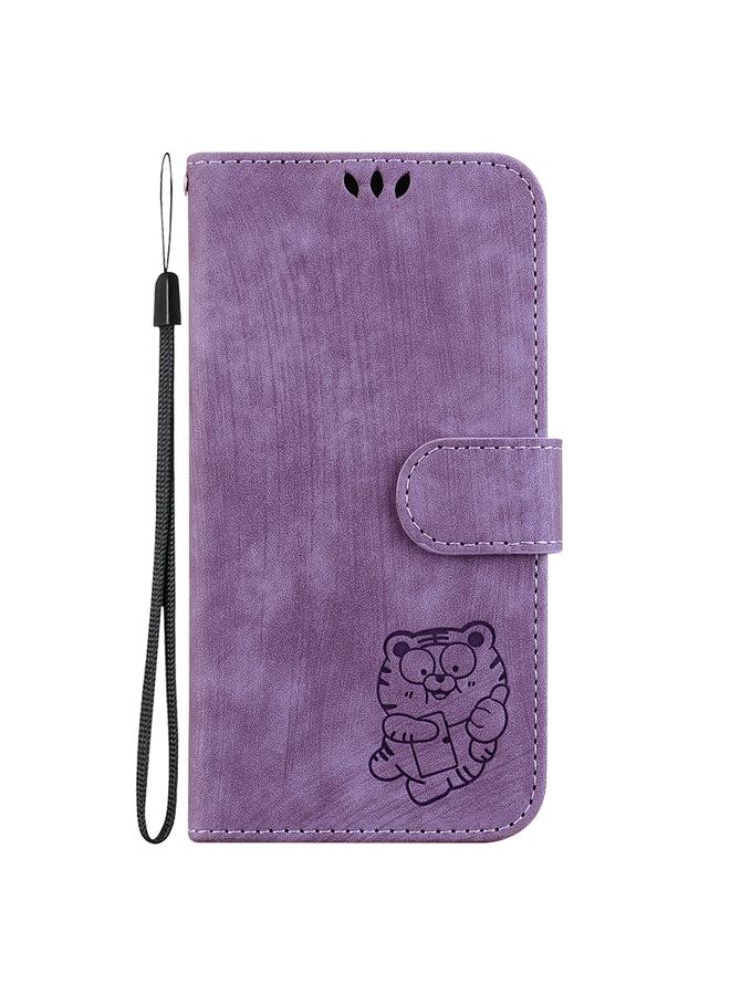 S-TOP Case For Samsung Galaxy A36 5G / A56 5G Little Tiger Embossed Leather Phone Case - Image 3