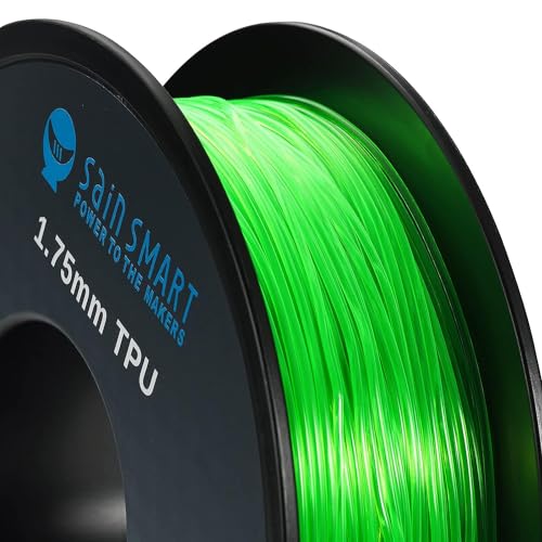 SainSmart خيوط الطباعة ثلاثية الأبعاد TPU مرنة خضراء من SainSmart، 1.75 مم، 0.8 كجم، دقة أبعاد +/- 0.05 مم - Image 3