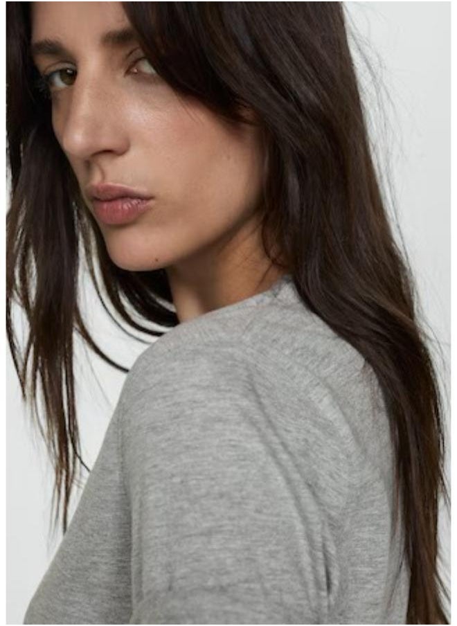 MANGO - Short-Sleeved Crew Neck Cotton T-Shirt - Image 1
