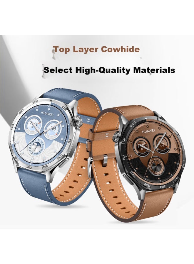 Tinker Xiao Pi Jiang Genuine Leather Watch Band For Huawei Watch 5/gt 5 Pro, Gt 4/gt 5 Quick Release Leather Watch Band For Women, Cowhide Leather Watch Band For 42/41mm Watch Dial - Image 3
