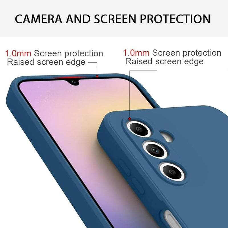 UltiUnison غطاء هاتف سيليكون لـ Samsung Galaxy A25 5G، غطاء حماية سيليكون ناعم ورقيق مع بطانة من الألياف الدقيقة، غطاء هاتف مقاوم للصدمات لـ Samsung Galaxy A25 5G (أزرق) - Image 3