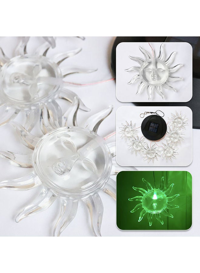 NIBEMINENT LED Sun Style Solar Wind Chime Lamp Multicolour 75cm  - Image 5