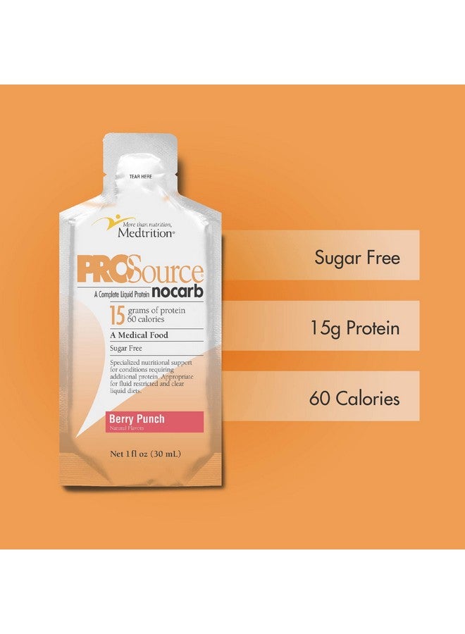 Medtrition ProSource NoCarb Berry Energy Punch Liquid Packets Case of 25-1 fl oz Packets - Image 3
