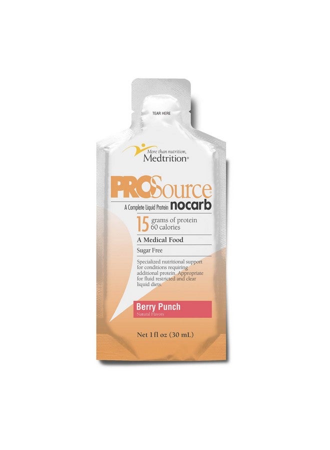 Medtrition ProSource NoCarb Berry Energy Punch Liquid Packets Case of 25-1 fl oz Packets - Image 1