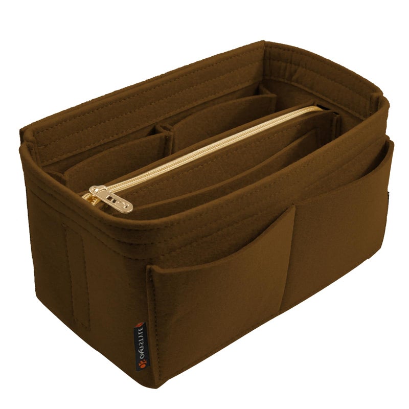 OMYSTYLE Darkbrown X-Large Organizer Insert, Felt Tote Bag Organizer Insert with 5 Sizes, Handbag Dividers for Inside Purse, Compatible with Longchamp, Neverful, Speedy and More - Image 2