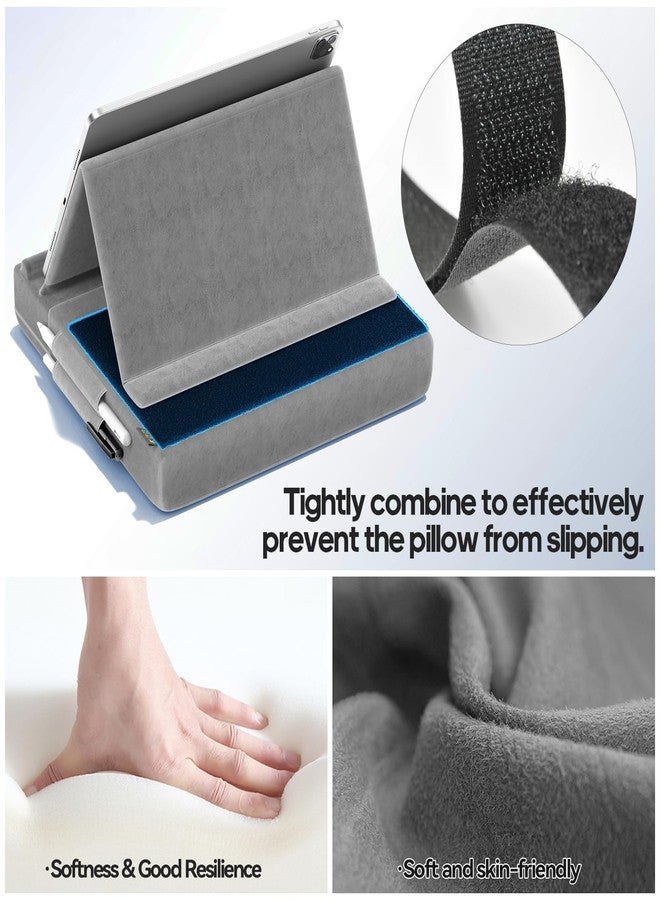 كي دي دي حامل وسادة للأجهزة اللوحية من KDD، حامل متعدد الزوايا للآيباد، مناسب للحضن والسرير والمكتب، قاعدة قابلة للطي ناعمة مع حامل للقلم، متوافق مع آيباد برو 12.9، 10.5، 11، آيباد إير، آيباد ميني، الهواتف، الكتب، قارئات الكتب الإلكترونية. - Image 5