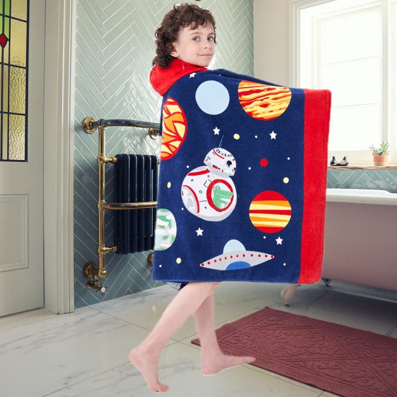 Bavilk Kids Bath Towels, Kids Towel Girls Boys Hooded Beach,Bathroom,Pool Swim Towels 30 Ã— 50 INCH Large Size Ultra Absorbent Cute Cartoon Animal Full Vitality 100% Cotton Wearable Wrap for Child - Image 3