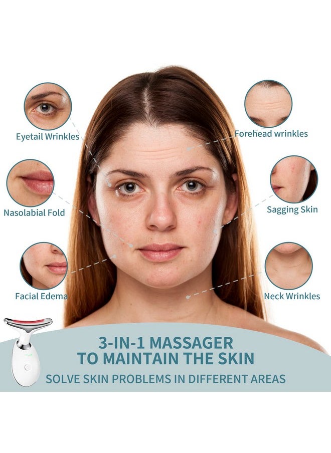 SIMER - Firming Wrinkle Removal Device For Neck And Face Double Chin Face Massager Vibration Face Massager With 3 Color Modes For Smooth Tightening Skin - Image 1