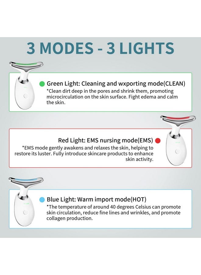 SIMER - Firming Wrinkle Removal Device For Neck And Face Double Chin Face Massager Vibration Face Massager With 3 Color Modes For Smooth Tightening Skin - Image 1