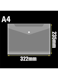 Generic Plastic Poly Envelopes 6 Pack Transparent A4 folder Waterproof Clear File Bags Document Organizers for Document Stationery Tools Organization School and Office Supplies  - Image 2